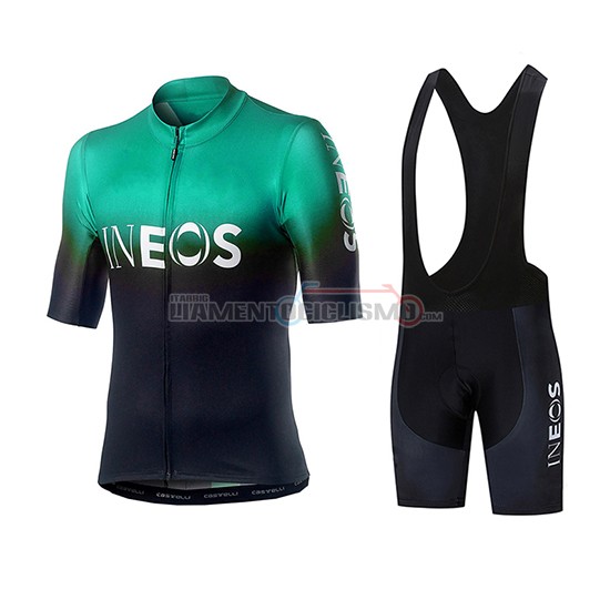 Abbigliamento Ciclismo Castelli Ineos Manica Corta 2019 Nero Verde